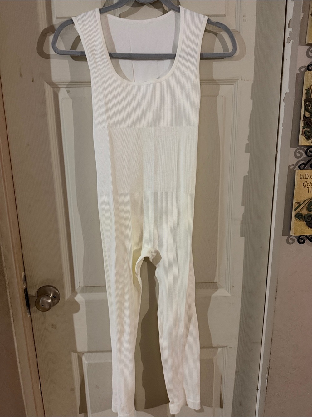 Sleeveless Ribbed Jumpsuit 4 pack white, blue, pink, green. Size XL